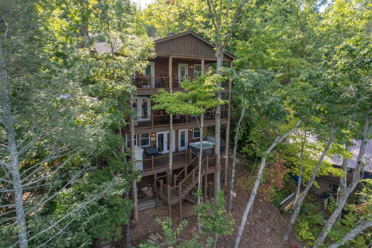 Villa Russell'S Fort At White Oak Point: Historical Cabin On Lake Lure, Luxury, Direct Lake Access! Exterior foto